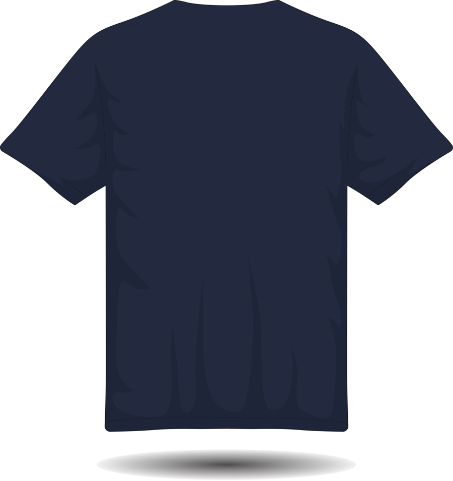 Tricou bleumarin, spate